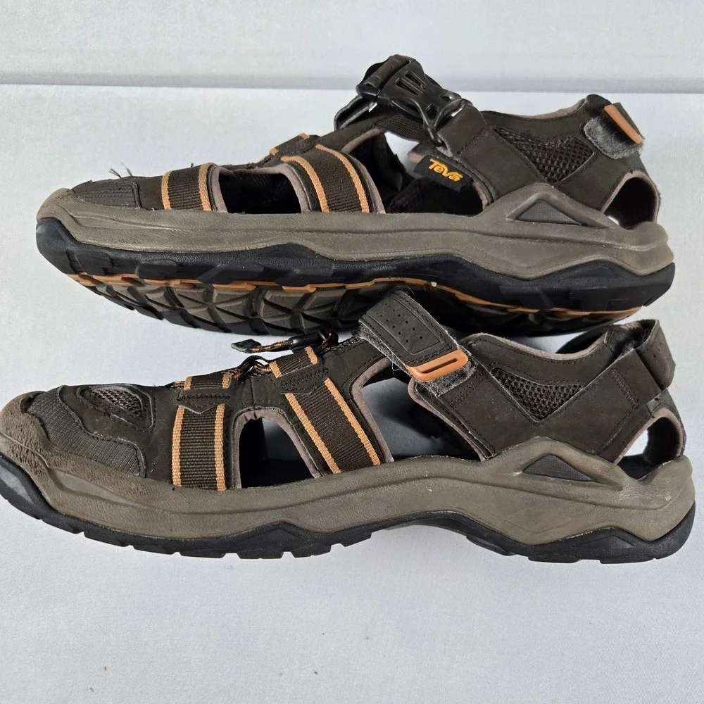 Teva Omnium Hiking Sandals Mens Size 13‎ Brown Closed Toe Shoes Sport Utility